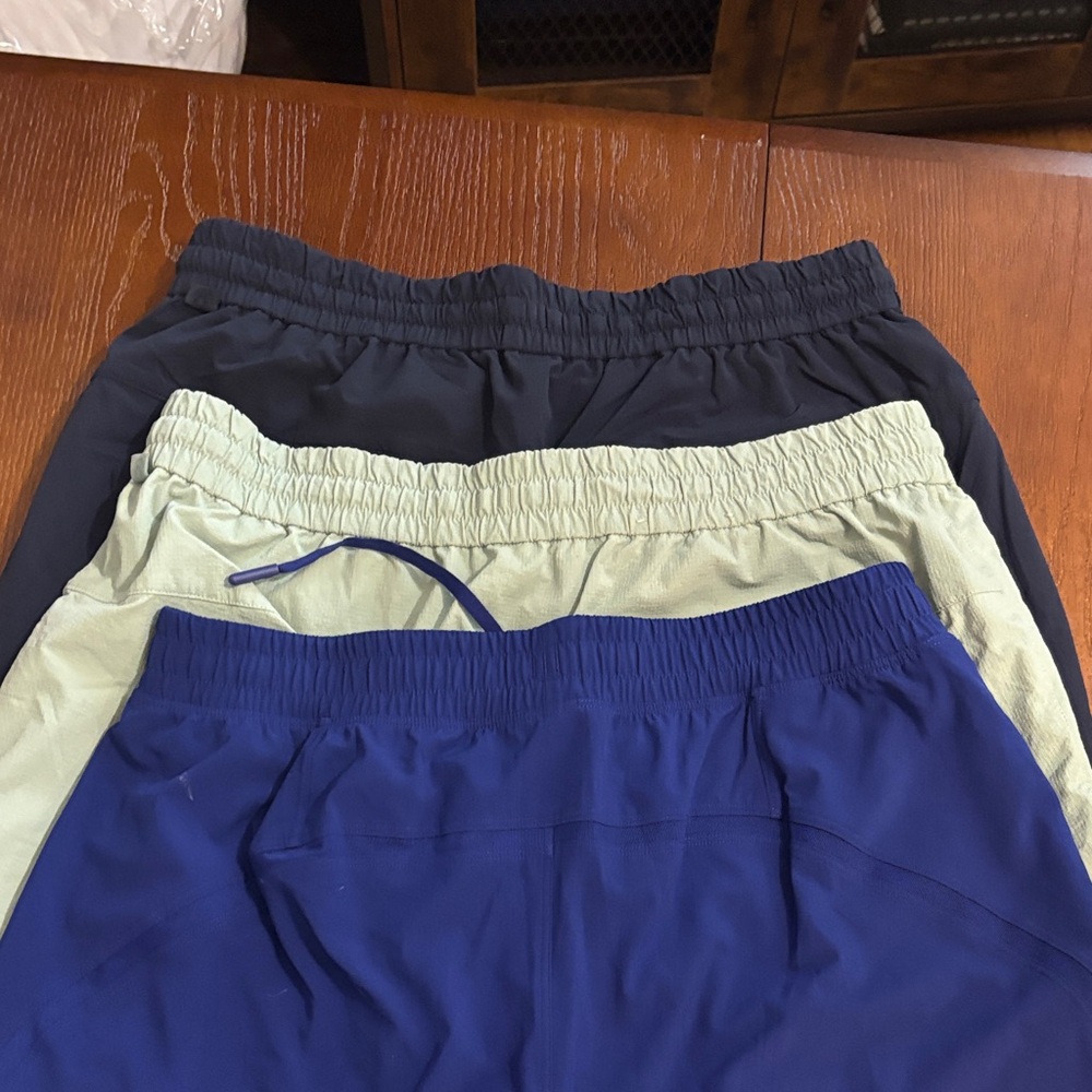 lululemon athletica Men's Athletic Shorts Set - Navy, Light Green, Royal Blue